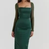 Ellica smaragdgrünes Midikleid