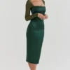 Ellica smaragdgrünes Midikleid