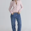 Emblem Pink Kaschmir-Woll-Strickjacke