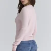 Emblem Pink Kaschmir-Woll-Strickjacke