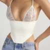 Emilee – Korsett aus elfenbeinfarbenem Satin und Spitze Emilee – Korsett aus elfenbeinfarbenem Satin und Spitze