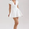 Emiliana Weißes Minikleid aus Stretch-Baumwolle Emiliana Weißes Minikleid aus Stretch-Baumwolle
