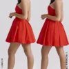 Emmanuela Italian Tomato trägerloses Plissee-Minikleid Emmanuela Italian Tomato trägerloses Plissee-Minikleid