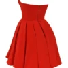 Emmanuela Italian Tomato trägerloses Plissee-Minikleid Emmanuela Italian Tomato trägerloses Plissee-Minikleid