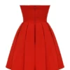 Emmanuela Italian Tomato trägerloses Plissee-Minikleid Emmanuela Italian Tomato trägerloses Plissee-Minikleid
