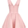 Emmeliette Mini-Kleid aus puderrosa Satin