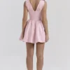 Emmeliette Mini-Kleid aus puderrosa Satin