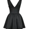 Emmeliette Schwarzes Satin-Minikleid