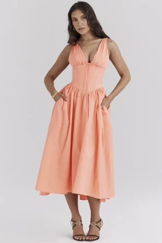 Emmelina Sorbet Baumwoll-Korsetts-Sommerkleider