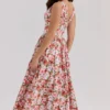 Emmelina Stretch-Baumwoll-Korsett-Sommerkleid mit Blumen- und Rosenprint Emmelina Stretch-Baumwoll-Korsett-Sommerkleid mit Blumen- und Rosenprint