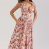 Emmelina Stretch-Baumwoll-Korsett-Sommerkleid mit Blumen- und Rosenprint Emmelina Stretch-Baumwoll-Korsett-Sommerkleid mit Blumen- und Rosenprint