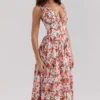 Emmelina Stretch-Baumwoll-Korsett-Sommerkleid mit Blumen- und Rosenprint Emmelina Stretch-Baumwoll-Korsett-Sommerkleid mit Blumen- und Rosenprint