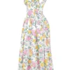 Emmelina Weißes Baumwoll-Korsett-Sommerkleid mit Vintage-Rosenprint Emmelina Weißes Baumwoll-Korsett-Sommerkleid mit Vintage-Rosenprint