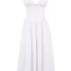 Emmelina Weißes Baumwoll-Korsetts-Sommerkleid Emmelina Weißes Baumwoll-Korsetts-Sommerkleid