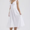 Emmelina Weißes Baumwoll-Korsetts-Sommerkleid Emmelina Weißes Baumwoll-Korsetts-Sommerkleid