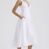 Emmelina Weißes Baumwoll-Korsetts-Sommerkleid Emmelina Weißes Baumwoll-Korsetts-Sommerkleid