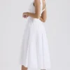 Emmelina Weißes Baumwoll-Korsetts-Sommerkleid Emmelina Weißes Baumwoll-Korsetts-Sommerkleid