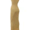 Emmie Gold Metallic Maxikleid