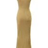 Emmie Gold Metallic Maxikleid