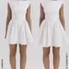 Enchant Weißes Minikleid mit offenem Rücken Enchant Weißes Minikleid mit offenem Rücken
