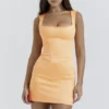 Enya Apricot Korsetts-Minikleid