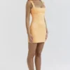 Enya Apricot Korsetts-Minikleid
