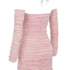 Estella Kleid in zartem Rosa mit Kristallverzierung Estella Kleid in zartem Rosa mit Kristallverzierung