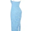 Eva Maxikleid in toskanischem Blau mit Blumenstickerei Eva Maxikleid in toskanischem Blau mit Blumenstickerei