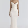 Eve – Maxikleid aus elfenbeinfarbenem Satin mit Korsett – Limited Edition Eve – Maxikleid aus elfenbeinfarbenem Satin mit Korsett – Limited Edition