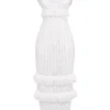 Eve Weißes Broderie-Maxikleid