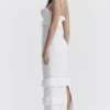 Eve Weißes Broderie-Maxikleid