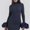 Fabienne Midnight Maxikleid mit Rüschenärmeln