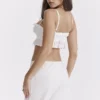 Federica Weißes Bralette-Oberteil mit Broderie Anglaise Federica Weißes Bralette-Oberteil mit Broderie Anglaise