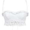 Federica Weißes Bralette-Oberteil mit Broderie Anglaise Federica Weißes Bralette-Oberteil mit Broderie Anglaise