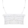 Federica Weißes Bralette-Oberteil mit Broderie Anglaise Federica Weißes Bralette-Oberteil mit Broderie Anglaise