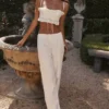 Federica Weißes Bralette-Oberteil mit Broderie Anglaise Federica Weißes Bralette-Oberteil mit Broderie Anglaise