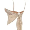 Fernanda Cremefarbenes Paisley-Spitzen-Oberteil Fernanda Cremefarbenes Paisley-Spitzen-Oberteil