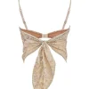 Fernanda Cremefarbenes Paisley-Spitzen-Oberteil Fernanda Cremefarbenes Paisley-Spitzen-Oberteil