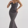Fleur Shadow Satin-Trägerloses Abendkleid Fleur Shadow Satin-Trägerloses Abendkleid