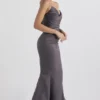 Fleur Shadow Satin-Trägerloses Abendkleid Fleur Shadow Satin-Trägerloses Abendkleid