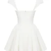 Florence Weißes Baumwoll-Korsetts-Minikleid Florence Weißes Baumwoll-Korsetts-Minikleid