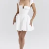Florence Weißes Baumwoll-Korsetts-Minikleid Florence Weißes Baumwoll-Korsetts-Minikleid