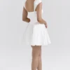 Florence Weißes Baumwoll-Korsetts-Minikleid Florence Weißes Baumwoll-Korsetts-Minikleid