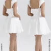 Florence Weißes Baumwoll-Korsetts-Minikleid Florence Weißes Baumwoll-Korsetts-Minikleid