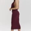 Florentina Merlot Drapiertes Midikleid Florentina Merlot Drapiertes Midikleid