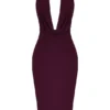 Florentina Merlot Drapiertes Midikleid Florentina Merlot Drapiertes Midikleid
