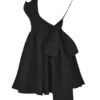 Florianne Schwarzes Minikleid mit Schleifen Florianne Schwarzes Minikleid mit Schleifen