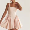 Florianne Soft Peach Schleifen-Minikleid Florianne Soft Peach Schleifen-Minikleid