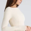 Francesca Vintage Cremefarbenes Stretch-Crêpe-Godet-Minikleid Francesca Vintage Cremefarbenes Stretch-Crêpe-Godet-Minikleid