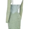 Freyja Grünes gerafftes Korsetts-Kleid Freyja Grünes gerafftes Korsetts-Kleid